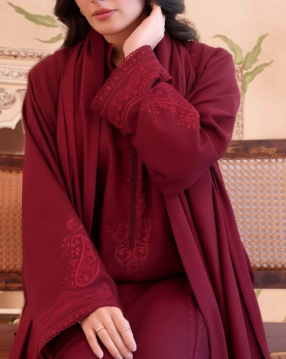3pcs Embroidered shirt duptta and trouser