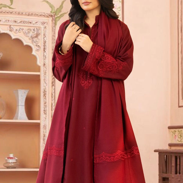 3pcs Embroidered shirt duptta and trouser